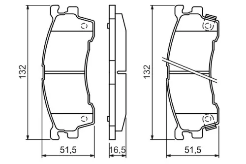 BOSCH Brake Pad Set, disc brake (0986460975)