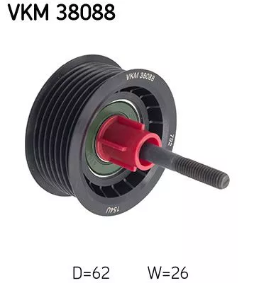 Deflection/Guide Pulley, V-ribbed belt