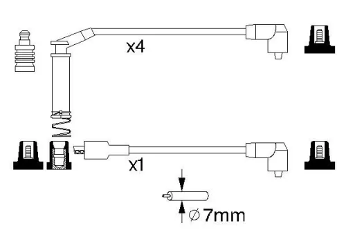 BOSCH Ignition Cable Kit (0986357127)