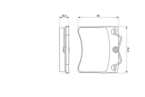 BOSCH Brake Pad Set, disc brake (0986460954)
