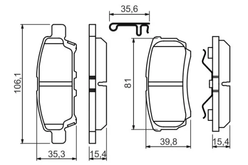 BOSCH Brake Pad Set, disc brake (0986494502)