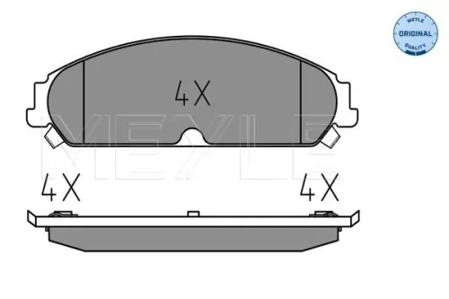 MEYLE Brake Pad Set, disc brake (0252416417/W)