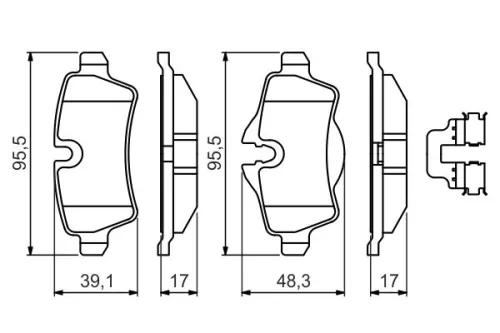 BOSCH Brake Pad Set, disc brake (0986494645)