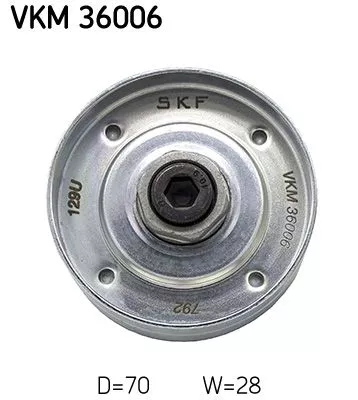 SKF Deflection/Guide Pulley, V-ribbed belt (VKM36006)