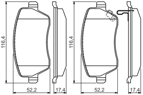 BOSCH Brake Pad Set, disc brake (0986494573)