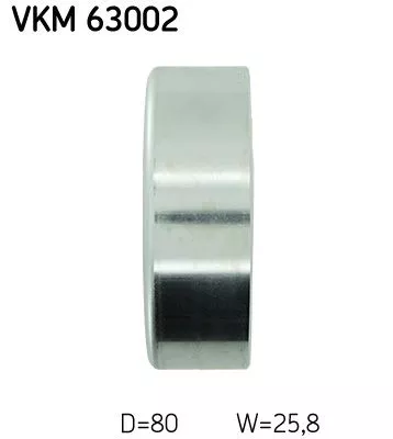 SKF Deflection/Guide Pulley, V-ribbed belt (VKM63002)