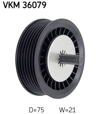 Deflection/Guide Pulley, V-ribbed belt