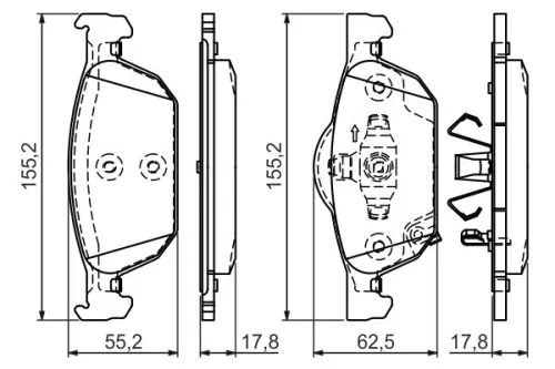 BOSCH Brake Pad Set, disc brake (0986494383)