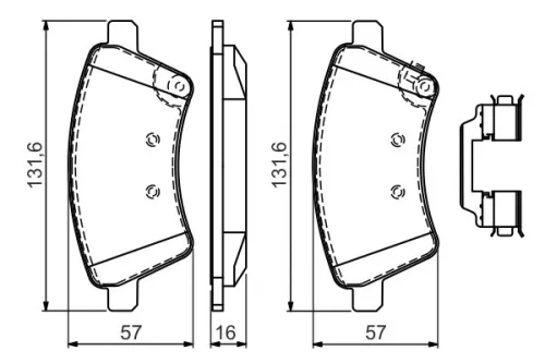 BOSCH Brake Pad Set, disc brake (0986494584)