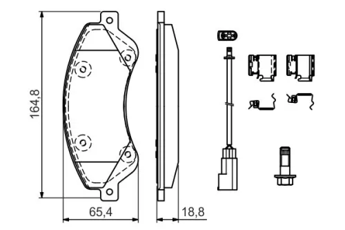 BOSCH Brake Pad Set, disc brake (0986494613)