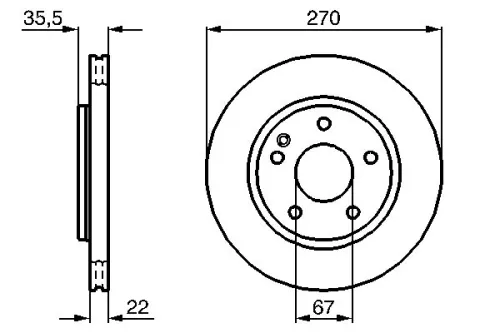 BOSCH Brake Disc (0986479B67)