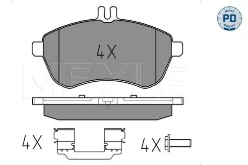 MEYLE Brake Pad Set, disc brake (0252430620-1/PD)