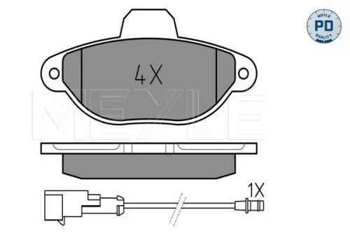 MEYLE Brake Pad Set, disc brake (0252143617/PD)