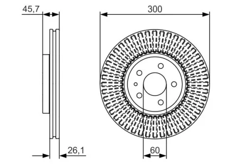 BOSCH Brake Disc (0986479666)