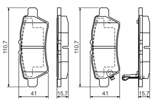 BOSCH Brake Pad Set, disc brake (0986494369)