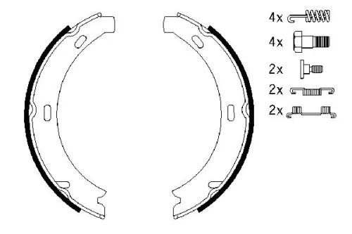 BOSCH Brake Shoe Set, parking brake (0986487584)