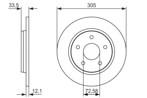 BOSCH Brake Disc (0986479050)