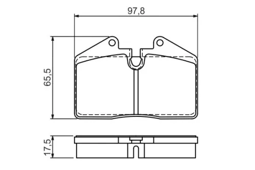 BOSCH Brake Pad Set, disc brake (0986494267)