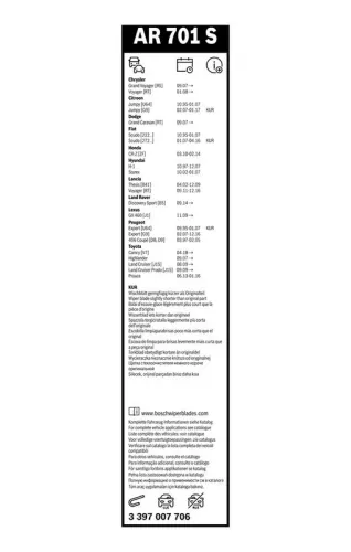 BOSCH Wiper Blade (3397007706)