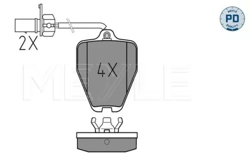 MEYLE Brake Pad Set, disc brake (0252145418/PD)