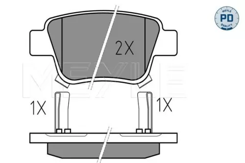 MEYLE Brake Pad Set, disc brake (0252362016/PD)