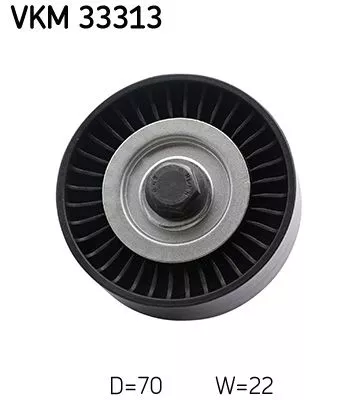 SKF Deflection/Guide Pulley, V-ribbed belt (VKM33313)