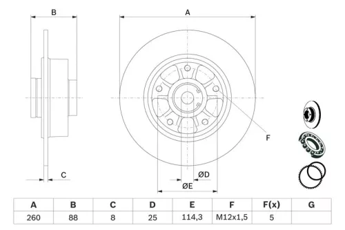 BOSCH Brake Disc (0986479C87)