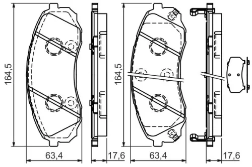BOSCH Brake Pad Set, disc brake (0986494377)