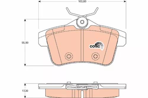 TRW Brake Pad Set, disc brake (GDB1828)