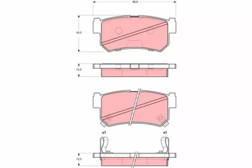 TRW Brake Pad Set, disc brake (GDB3382)