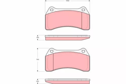 TRW Brake Pad Set, disc brake (GDB1512)