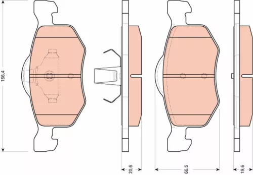 TRW Brake Pad Set, disc brake (GDB1753)