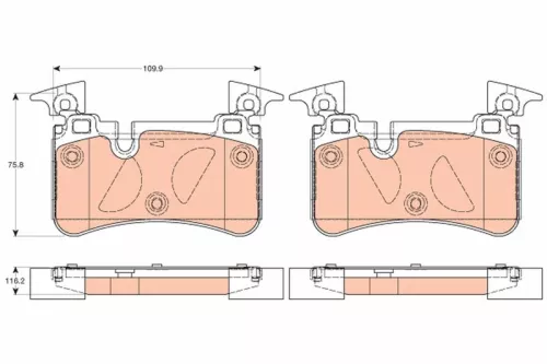 TRW Brake Pad Set, disc brake (GDB2061)