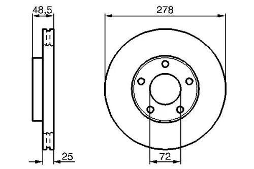 BOSCH Brake Disc (0986479C68)