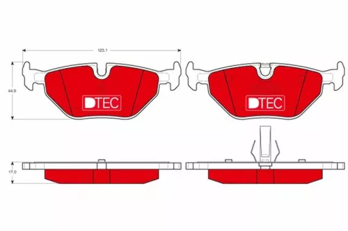 TRW Brake Pad Set, disc brake (GDB1344DTE)