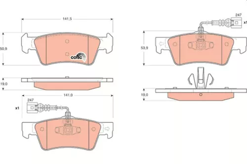 TRW Brake Pad Set, disc brake (GDB1672)