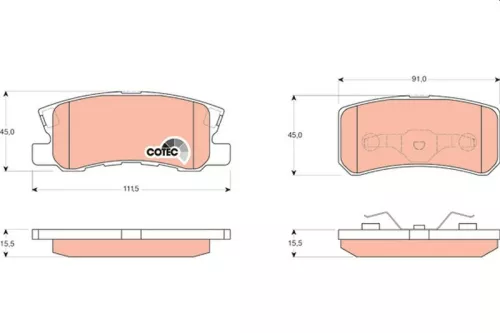 TRW Brake Pad Set, disc brake (GDB3247)