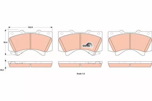 TRW Brake Pad Set, disc brake (GDB3524)