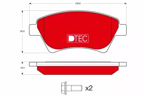 TRW Brake Pad Set, disc brake (GDB1552DTE)