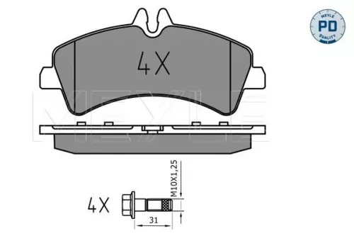 MEYLE Brake Pad Set, disc brake (0252921720/PD)