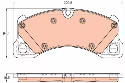 TRW Brake Pad Set, disc brake (GDB1969)