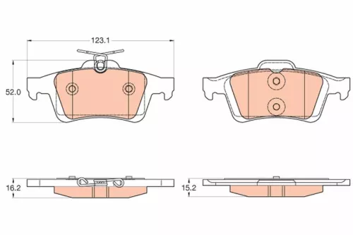 TRW Brake Pad Set, disc brake (GDB2033)