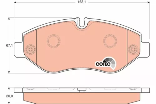 TRW Brake Pad Set, disc brake (GDB1747)
