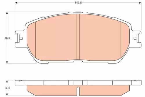 TRW Brake Pad Set, disc brake (GDB3612)
