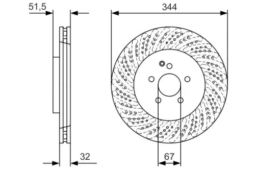 BOSCH Brake Disc (0986479D07)