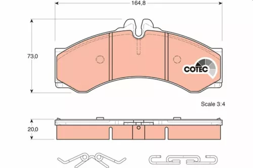 TRW Brake Pad Set, disc brake (GDB1288)