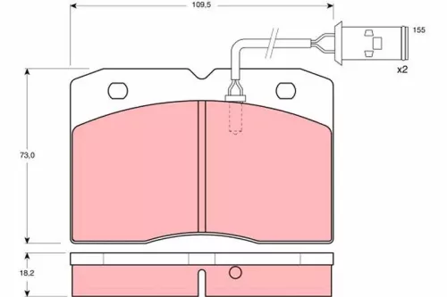 TRW Brake Pad Set, disc brake (GDB478)