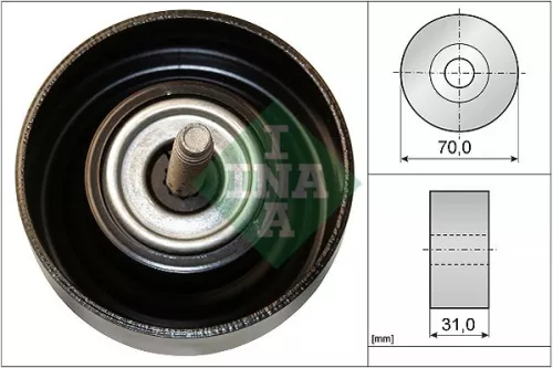 Schaeffler INA Deflection/Guide Pulley, V-ribbed belt (532061410)