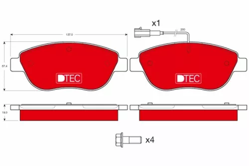 TRW Brake Pad Set, disc brake (GDB1483DTE)