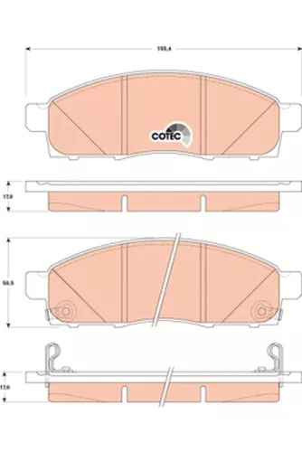 TRW Brake Pad Set, disc brake (GDB3502)